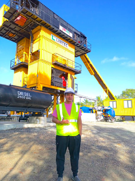 Lintec CSD2500B containerised asphalt mixing plant begins work on Yap Island airport rehabilitation project